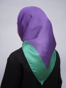 مینی اسکارف خال خالی ساتن ابریشم