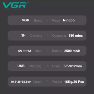 ماشین اصلاح و حجم زن حرفه ای وی جی ار VGR 138