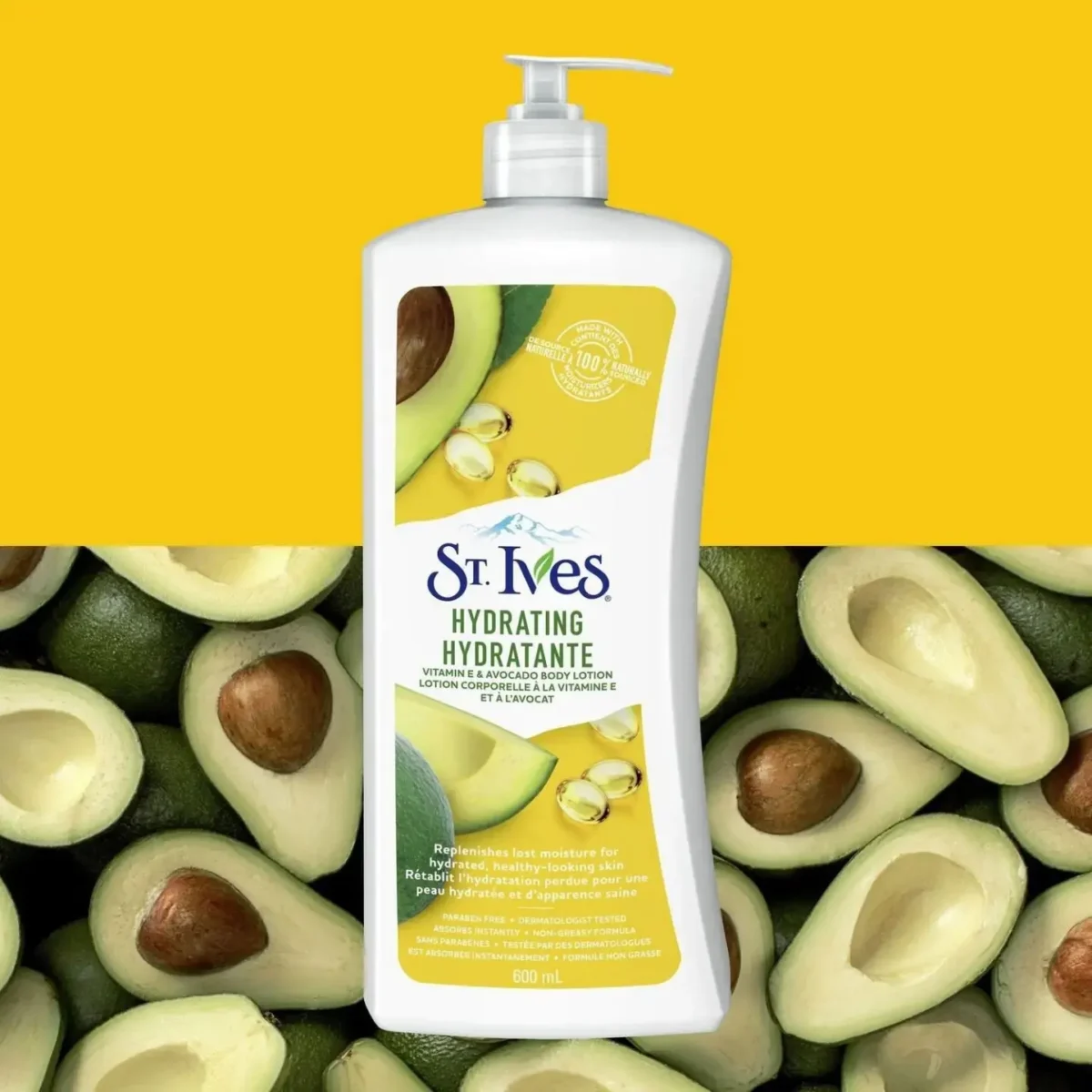 لوسیون بدن آبرسان ویتامین E و آووکادو سینت ایوز حجم 621 میلی لیتر