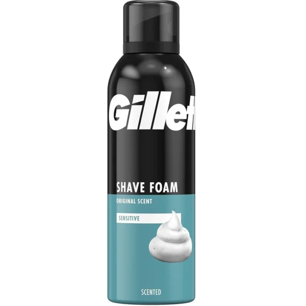 فوم اصلاح صورت ژیلت مدل Original Scent Sensitive حجم 200 میلی لیتر