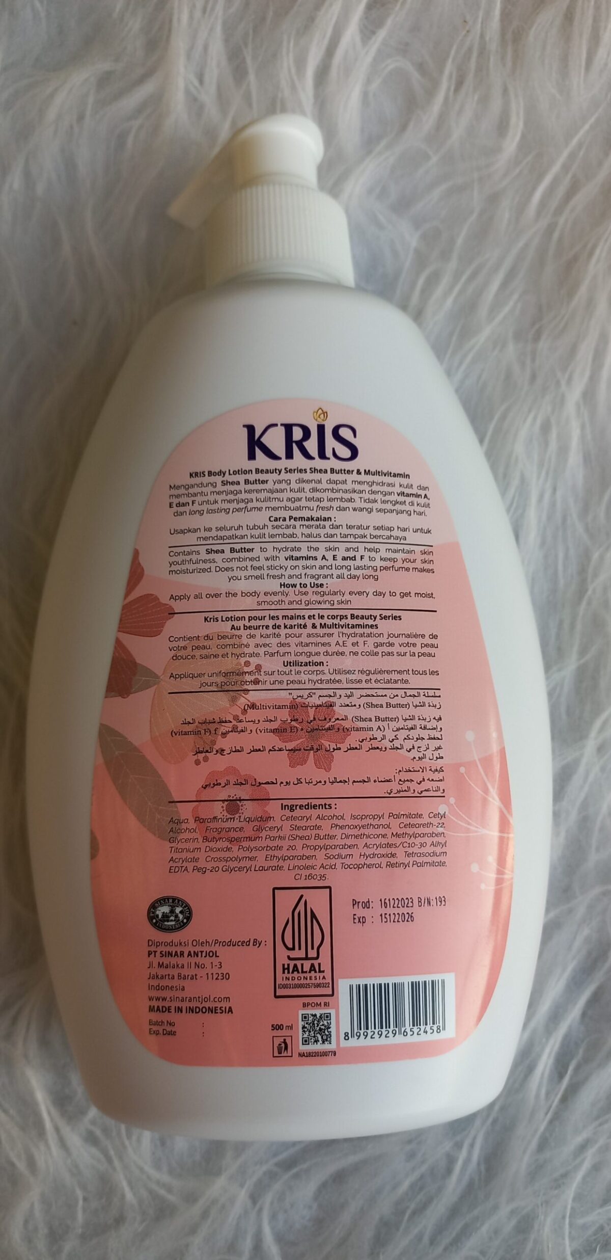 لوسیون دست و بدن کریس KRIS مدل Silky Smooth حجم 500 میل