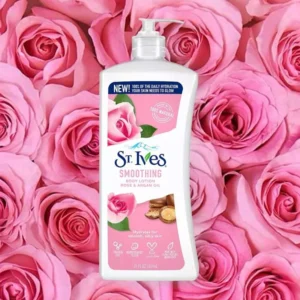 لوسیون بدن آبرسان عصاره گل رز و آرگان سینت ایوز 621 میلی لیتر