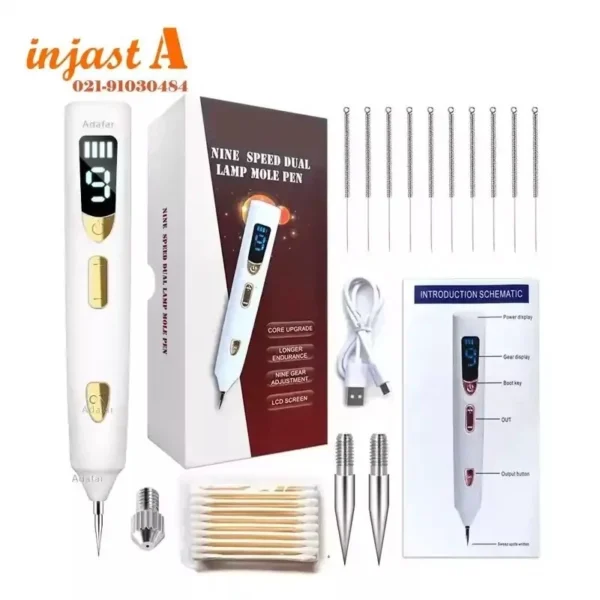قلم حذف خال و لک 9 سرعته Nine speed dual lamp Mole Pen