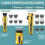 ست ماشین اصلاح موی سر و صورت وی جی ار مدل VGR 694 - تصویر 4