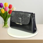 کیف زنانه دوشی چرم طبیعی مدل کهربا