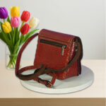 کیف زنانه دوشی چرم طبیعی مدل صنوبر