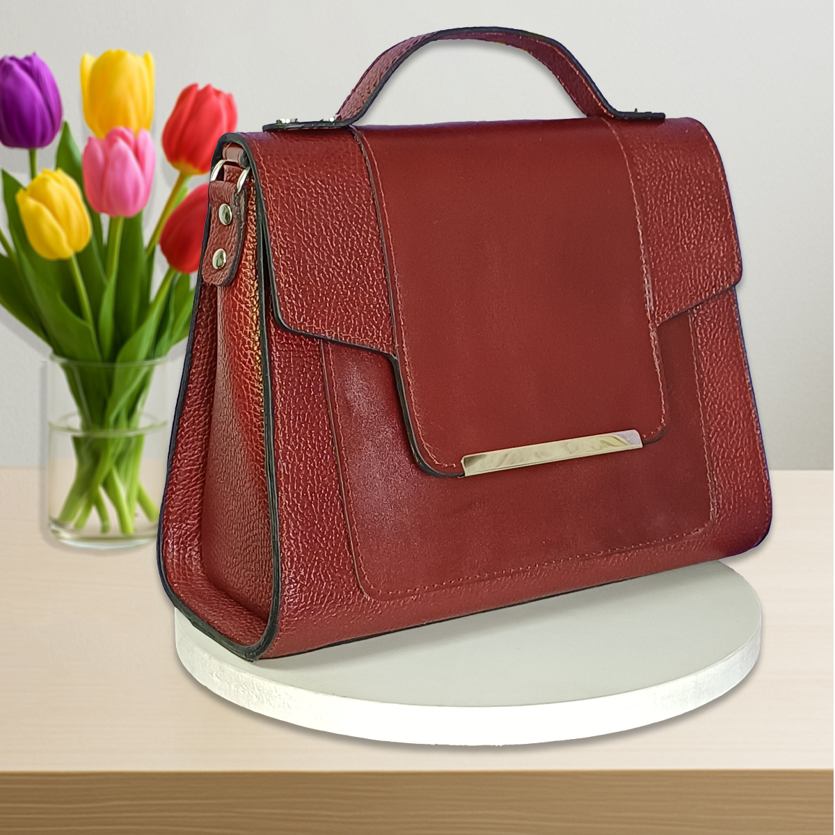 20 کیف زنانه مجلسی چرم طبیعی مدل باران