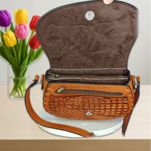 کیف زنانه دوشی چرم طبیعی مدل نگار